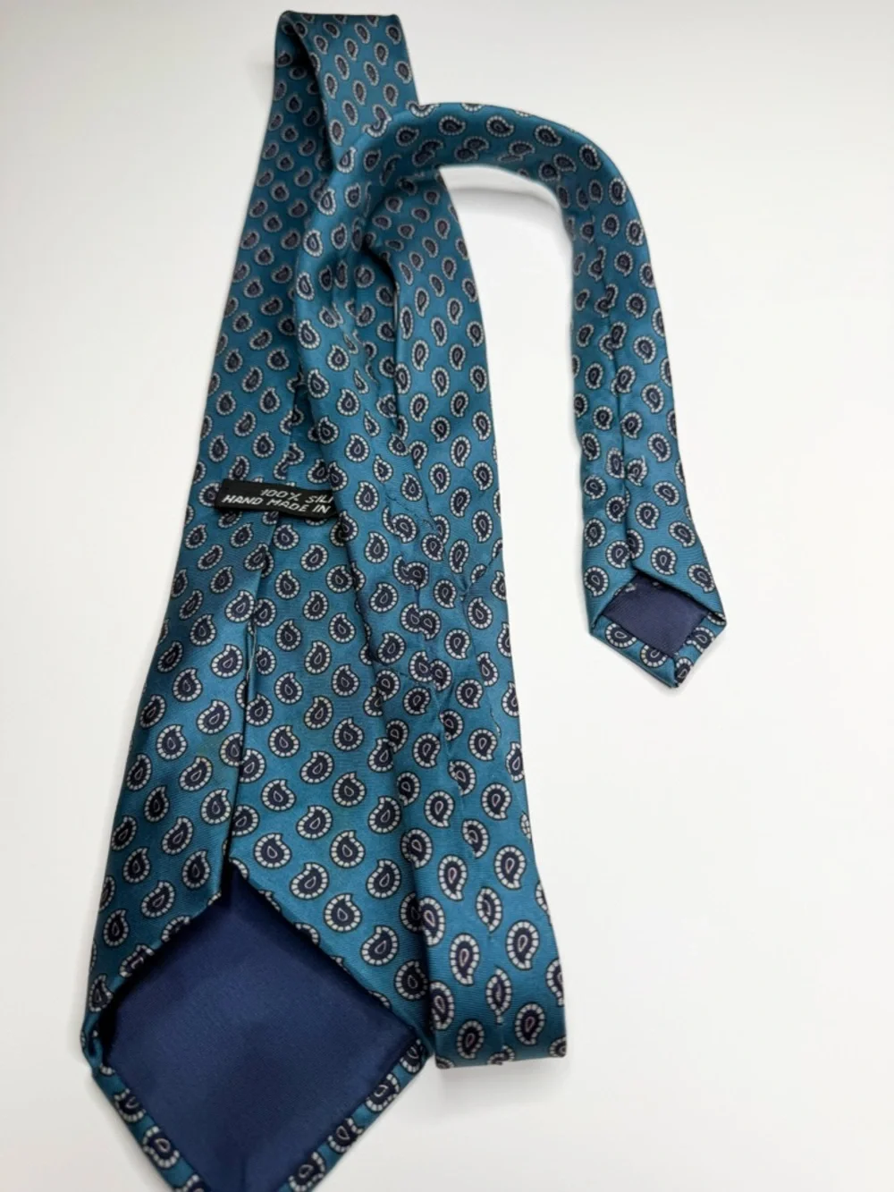 Bundle of 5 Silk Ties Geoffrey Beene Roundtree Blue Patterned Designer Lot